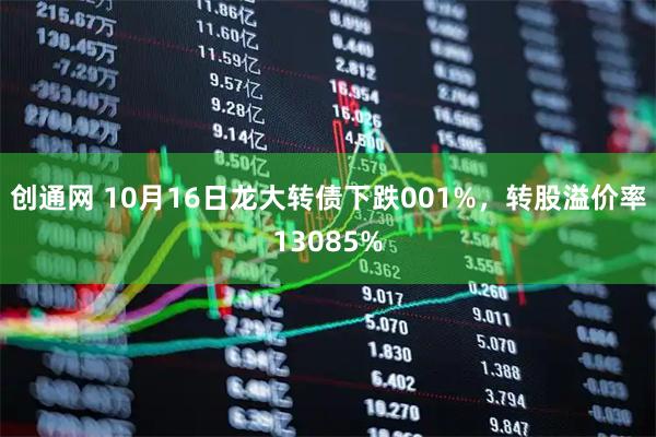 创通网 10月16日龙大转债下跌001%，转股溢价率13085%